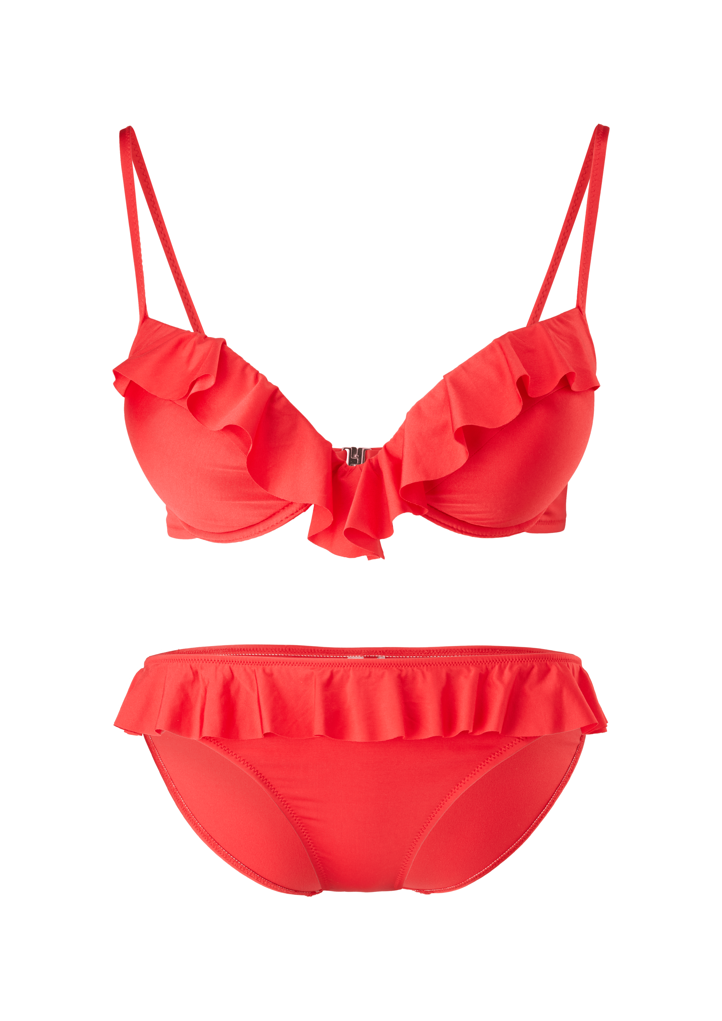 PushUp BikiniSet mit Rüschen preiselbeere s.Oliver