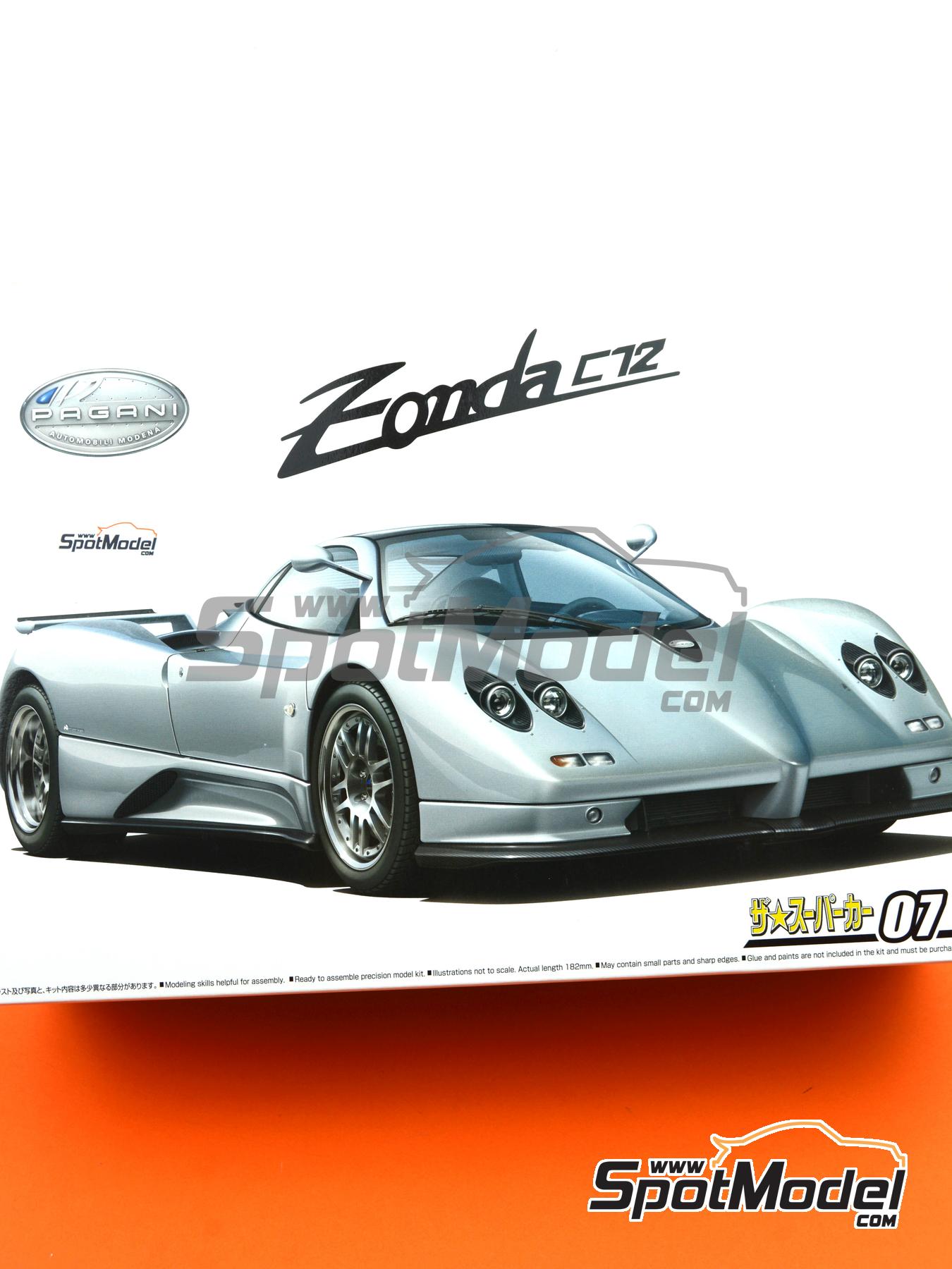 Aoshima 056028: Car scale model kit 1/24 scale - Pagani Zonda C12S (ref