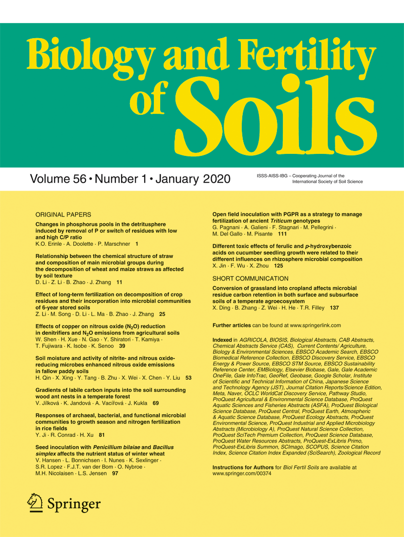 Soil organic C, nutrients, microbial biomass, and grain yield of rice (Oryza sativa L.) after 18