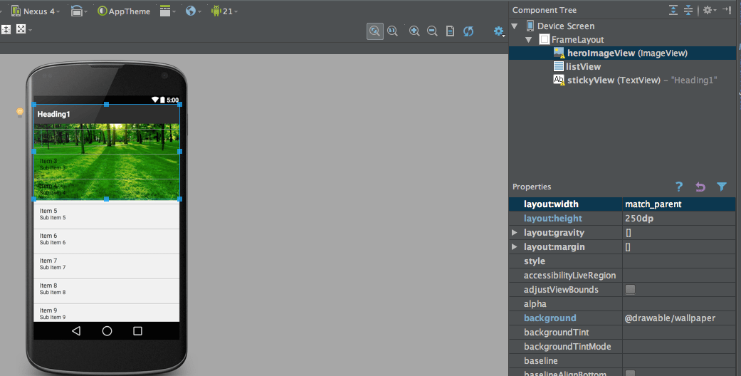 ListView Header Parallax with Sticky View in Android StackTips