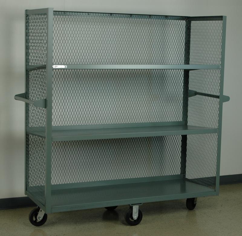 Stackbin Shelving & Carts Mesh Sided Mobile Shelf Cart