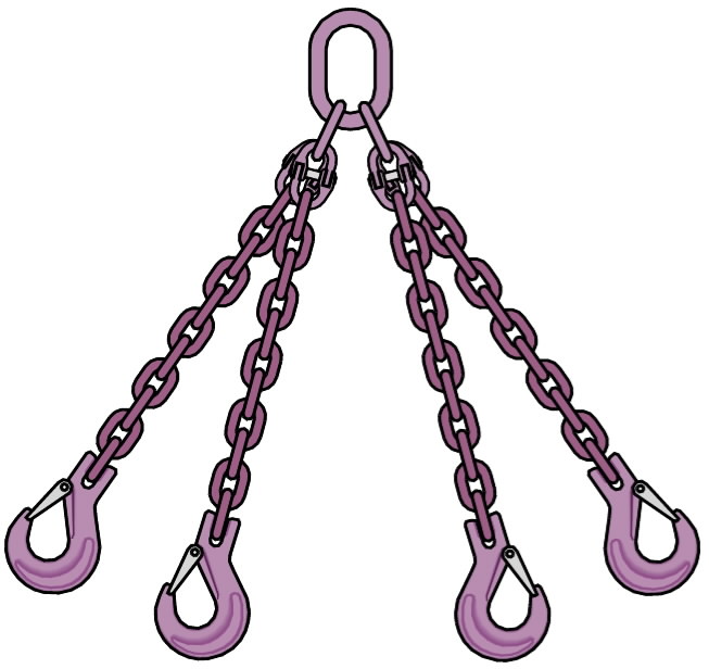 Chain sling 4prong, G 10, SWL, Certex