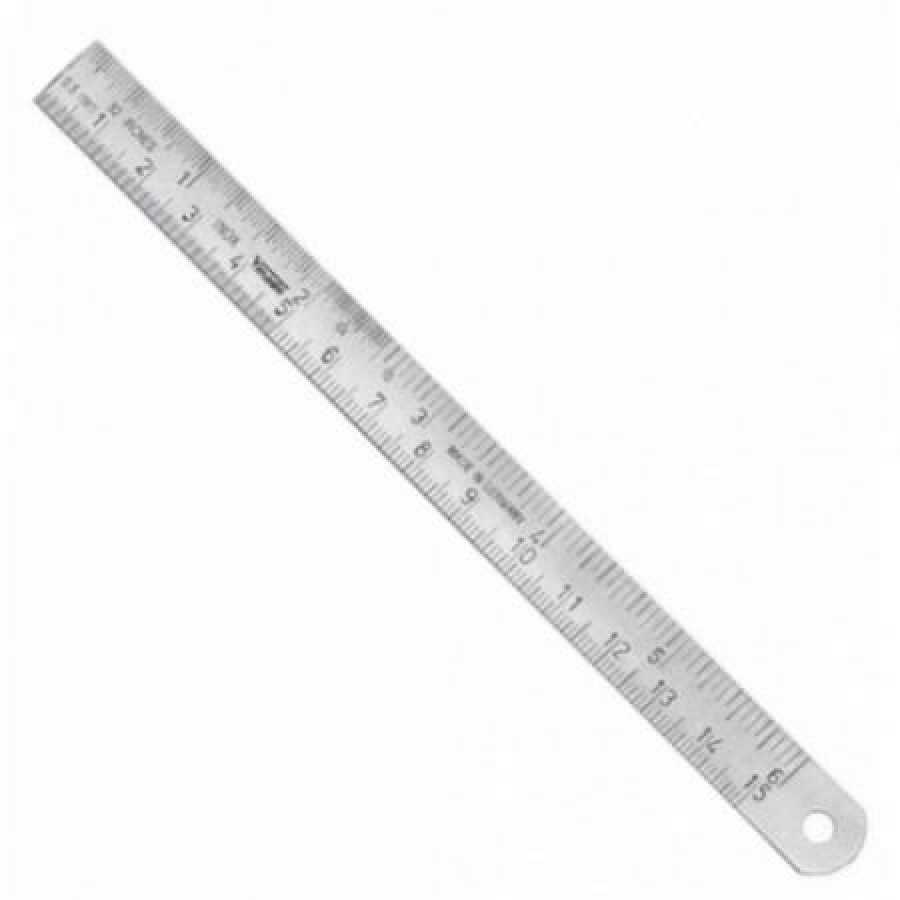 Stainless Steel rule 500mm x18x0,5mm B DIN ISO 2768, Vögel Rulers