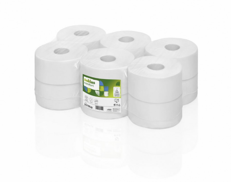Toilet paper Comfort, 2 ply, 12 x 180 m, Satino Toilet paper rolls