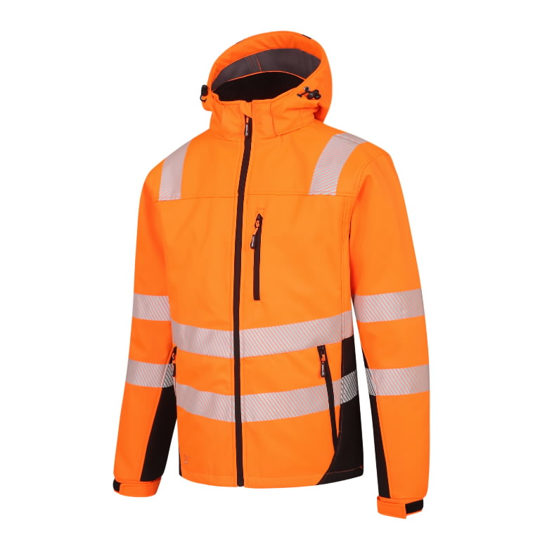 Winter softshell jacket HiVis Calgary, orange XL, Pesso Hivis