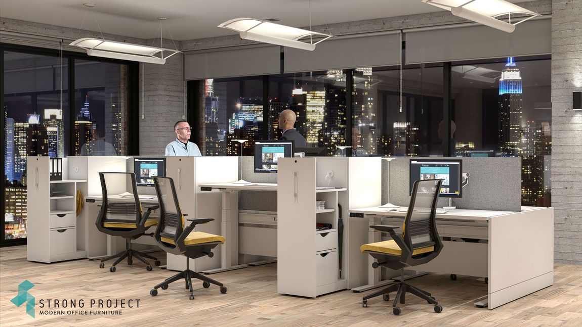 Modular Workstations with RollOut Cubicle Strong Project
