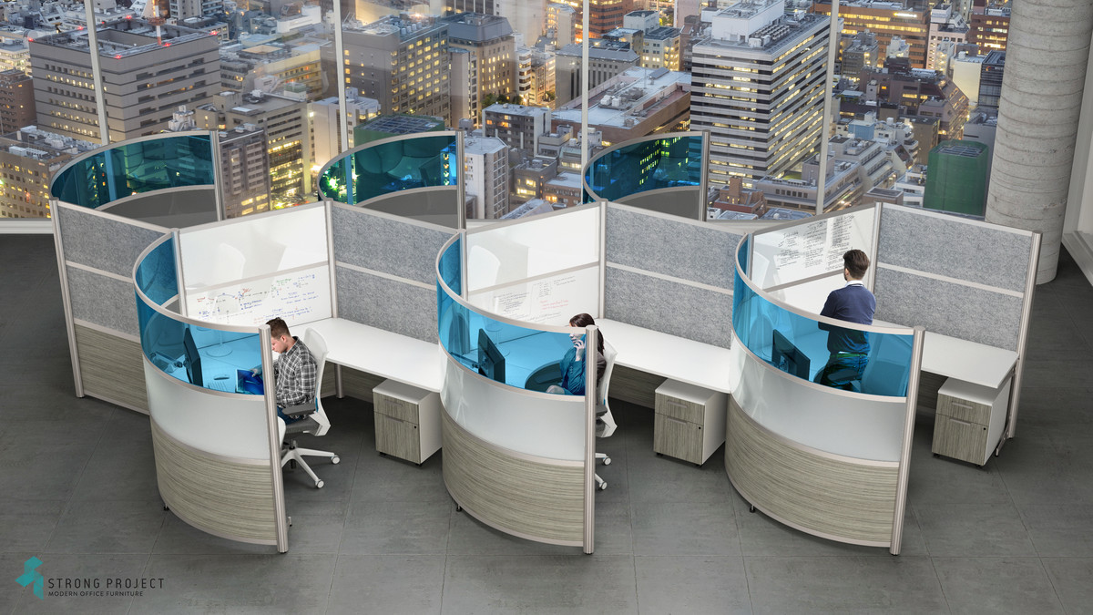 Curved Cubicles with High Walls Strong Project