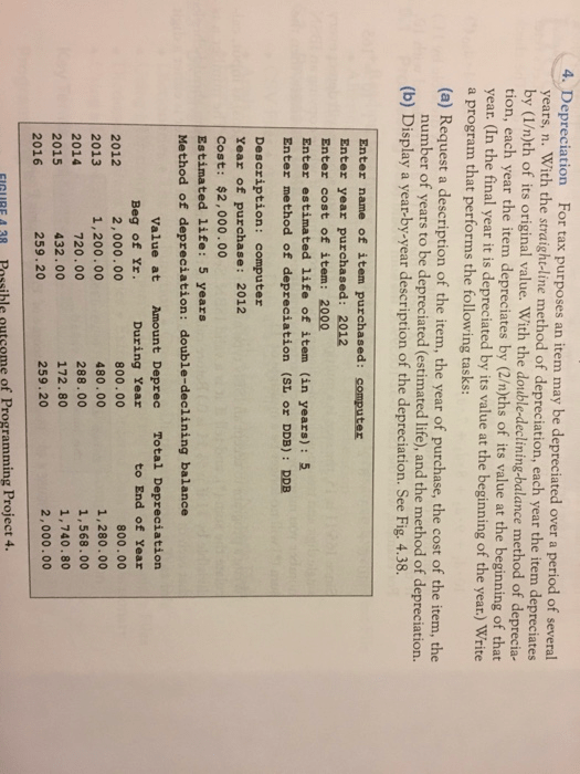 4 Depreciation For tax purposes an item may StudyX