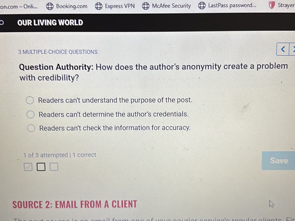 Question Authority How does the author's