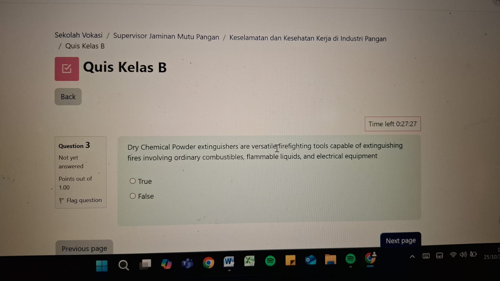 Sekolah Vokasi Supervisor Jaminan Mutu Pangan StudyX