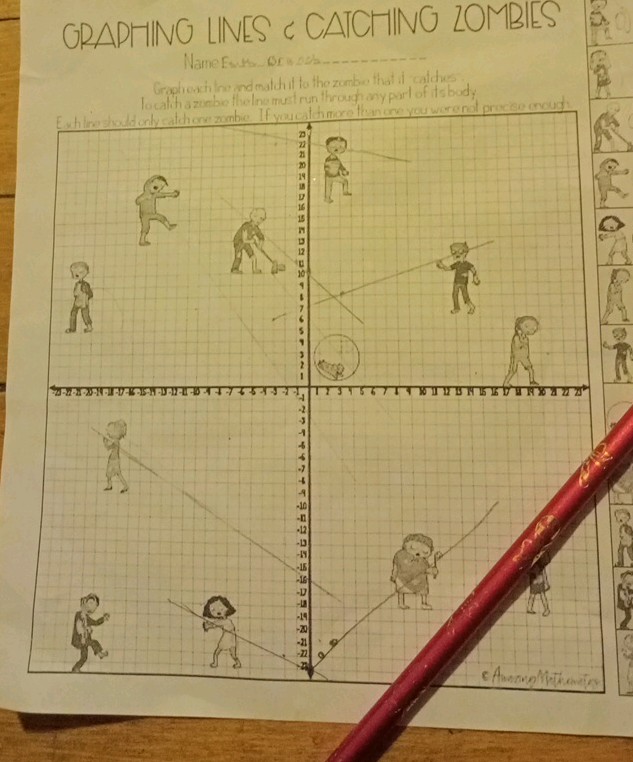 GRAPHING LINES CATCHING ZOMBIES Name Graph StudyX(09)