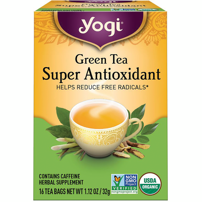 Yogi Tea Green Tea Super Antioxidant 16 Bag(s) Swanson Health Products