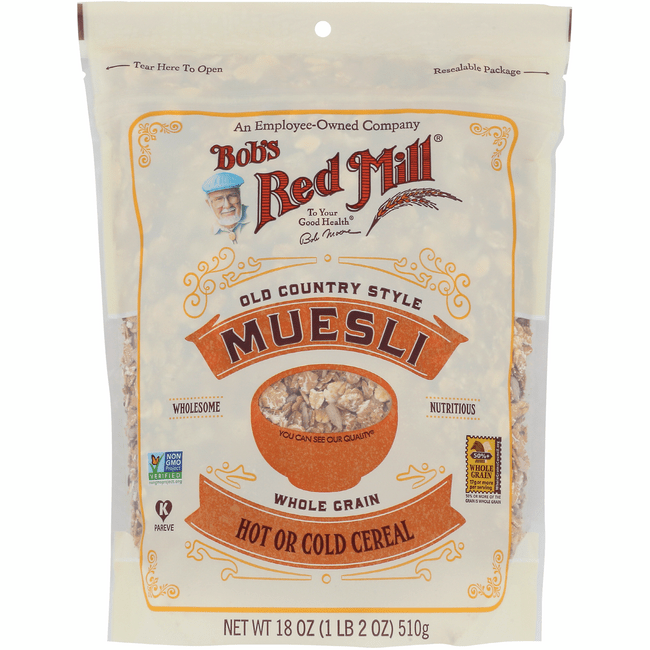 Bob's Red Mill Muesli Old Country Style Cereal 18 oz Pkg Swanson