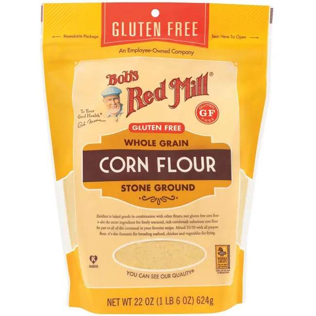 Bob's Red Mill Gluten Free Whole Grain Corn Flour 22 oz Pkg 39978014696