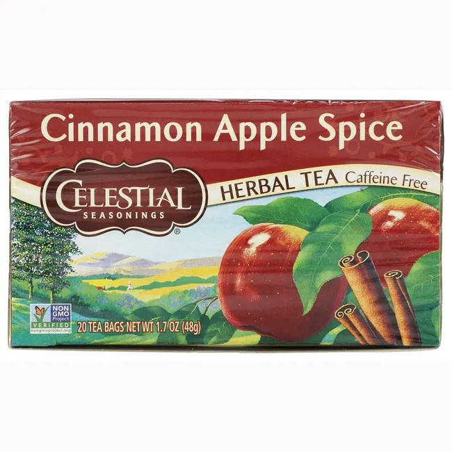 Celestial Seasonings Herbal Tea Cinnamon Apple Spice Caffeine Free 20