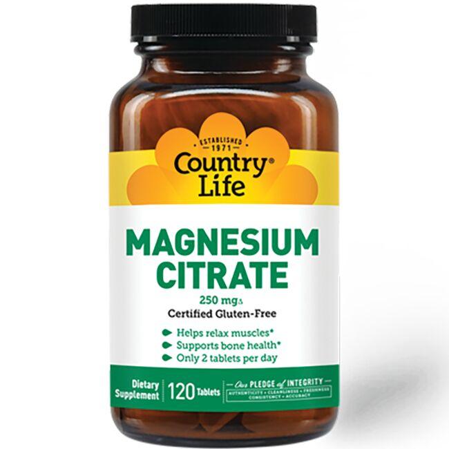 Country Life Magnesium Citrate 250 mg 120 Tabs Swanson®
