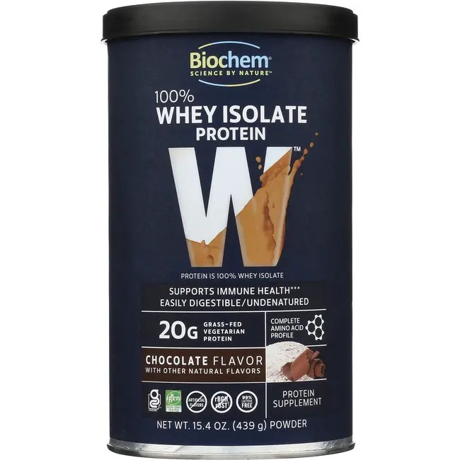 Biochem 100 Whey Protein Powder Chocolate 15.4 oz (439 grams) Pwdr