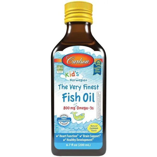 Carlson Kid's The Very Finest Fish Oil Lemon 800 mg 6.7 fl oz Liquid