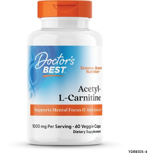Doctor's Best AcetylLCarnitine with Biosint 500 mg 60 Veg Caps