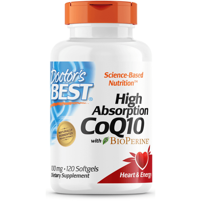 Doctor's Best High Absorption CoQ10 with BioPerine 100 mg 120 Sgels