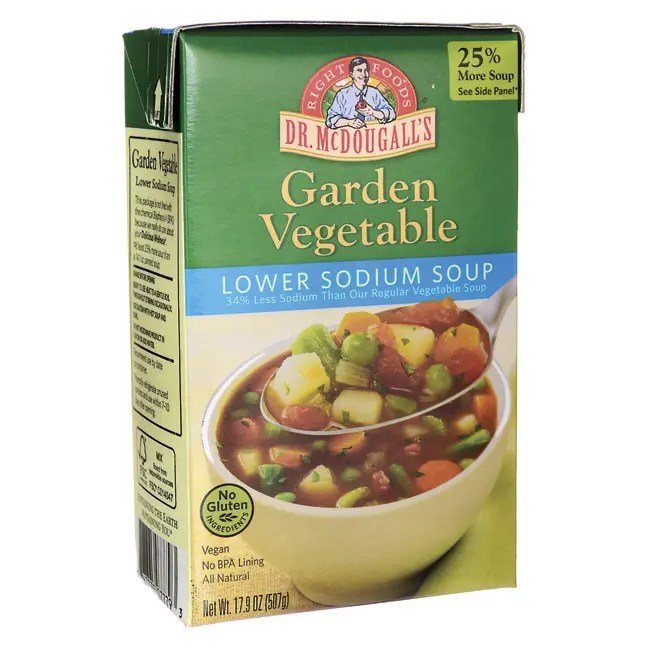Dr. McDougall's Garden Vegetable Lower Sodium Soup 17.9 oz Pkg