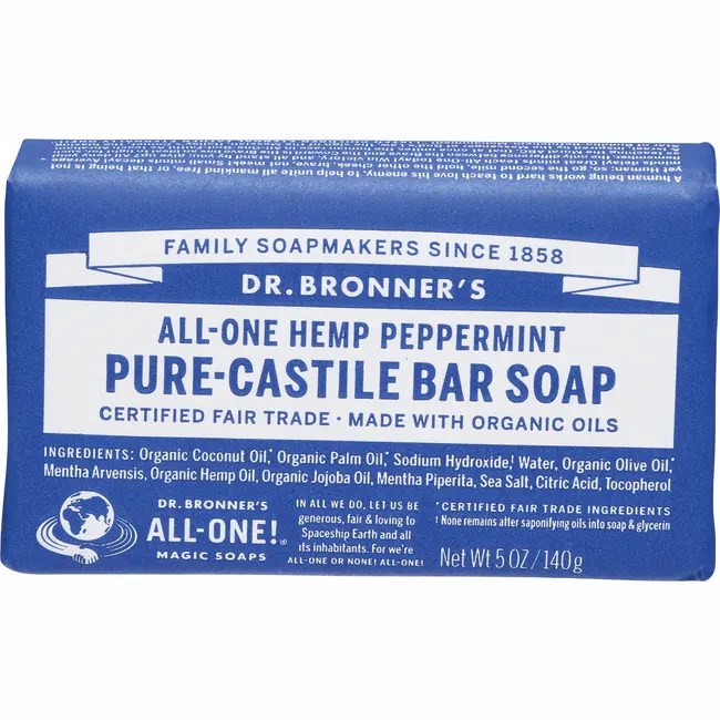 Dr. Bronner's Pure Castile Bar Soap Peppermint 5 oz Bar(s) Swanson®