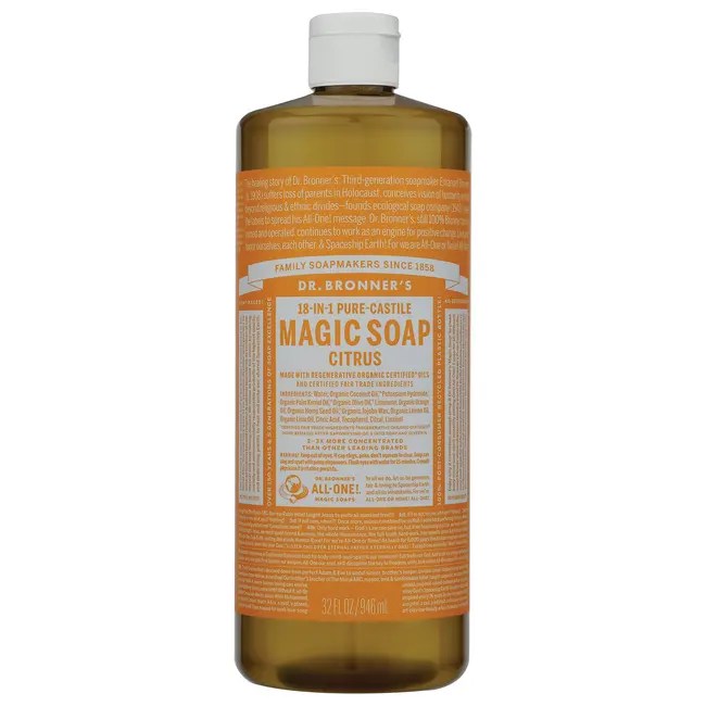 Dr. Bronner's Organic Castile Liquid Soap Citrus Orange 32 oz Liquid Swanson Health Products