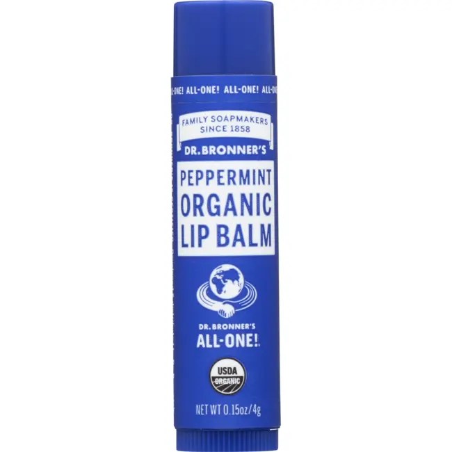 Dr. Bronner's Magic Organic Lip Balm Peppermint 0.15 oz Balm Swanson
