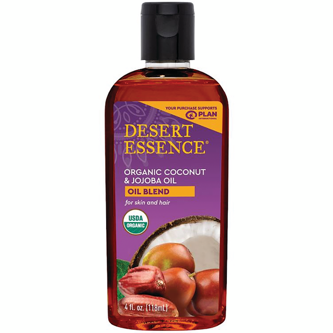 Desert Essence Organic Coconut & Jojoba Oil 4 fl oz (118 mL) Liquid