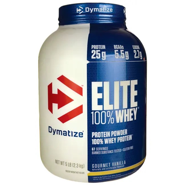 Dymatize Nutrition Elite 100 Whey Protein Gourmet Vanilla 5 lbs (2.3