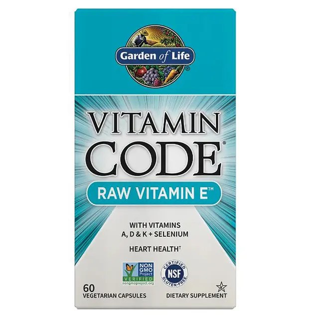 Garden of Life Vitamin Code Raw Vitamin E 60 Veg Caps Swanson Health