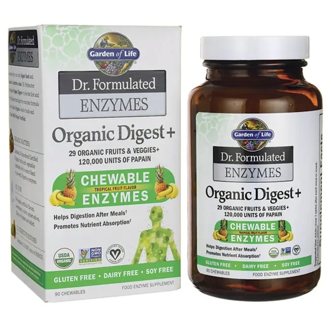Garden of Life Dr. Formulated Enzymes Organic Digest+ 90 Chwbls Swanson®