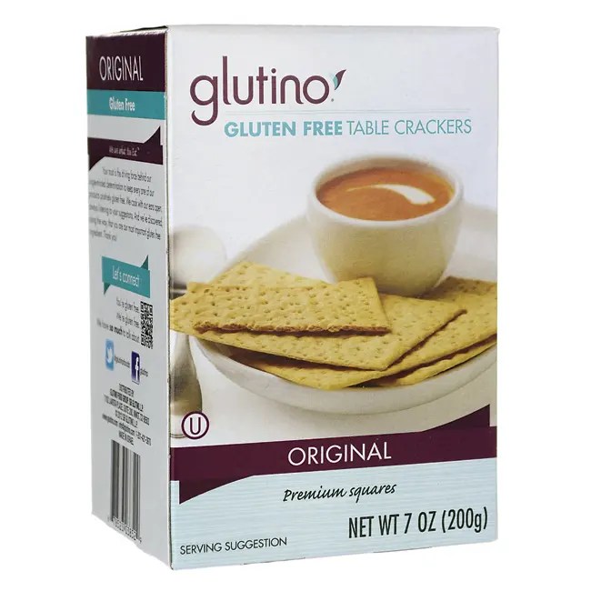 Glutino Gluten Free Table Crackers 7 oz Box Swanson Health Products