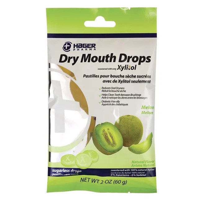 Hager Pharma Dry Mouth Drops Melon 26 Ct Swanson Health Products