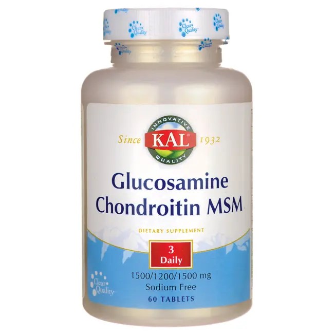 Kal Glucosamine, Chondroitin & MSM 60 Tabs Swanson Health Products