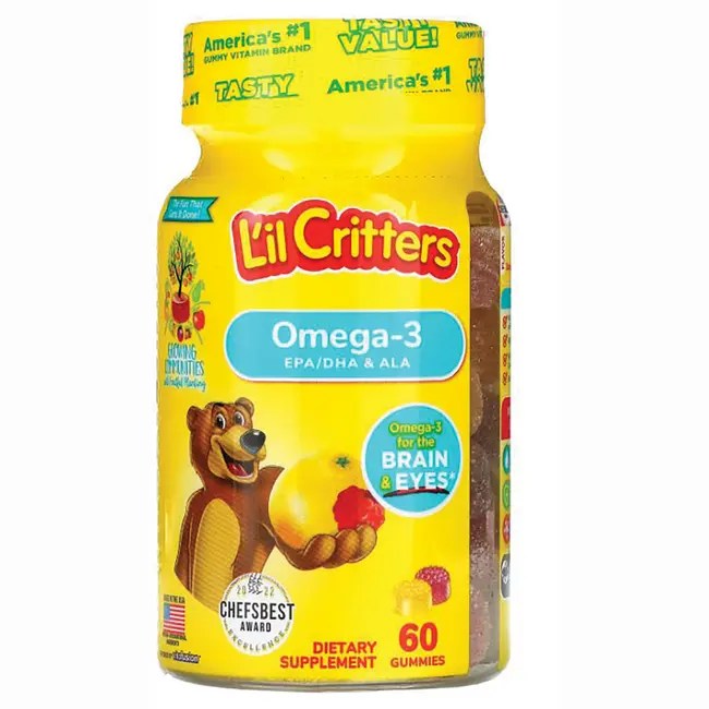L'il Critters Omega3 Gummy Fish 60 Gummies Swanson Health Products