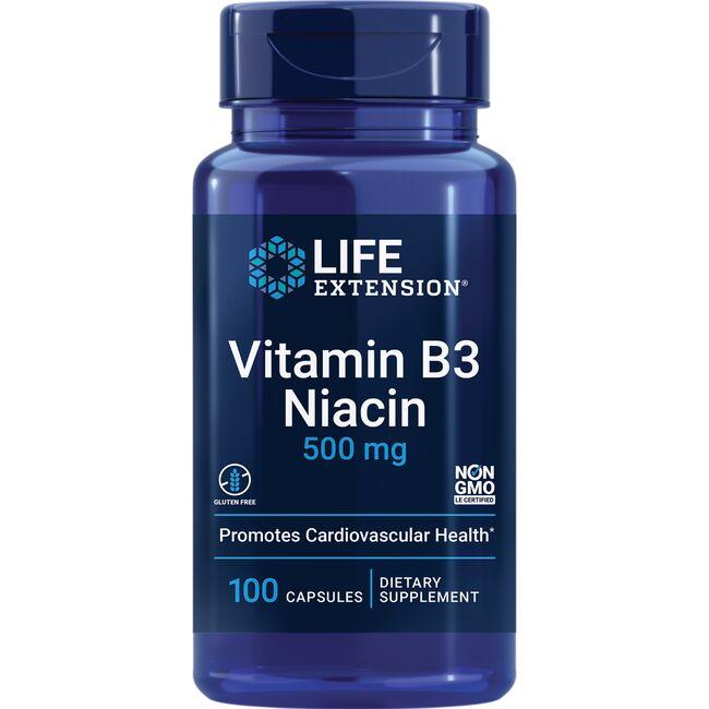 Life Extension Vitamin B3 Niacin 500 mg 100 Caps Swanson®