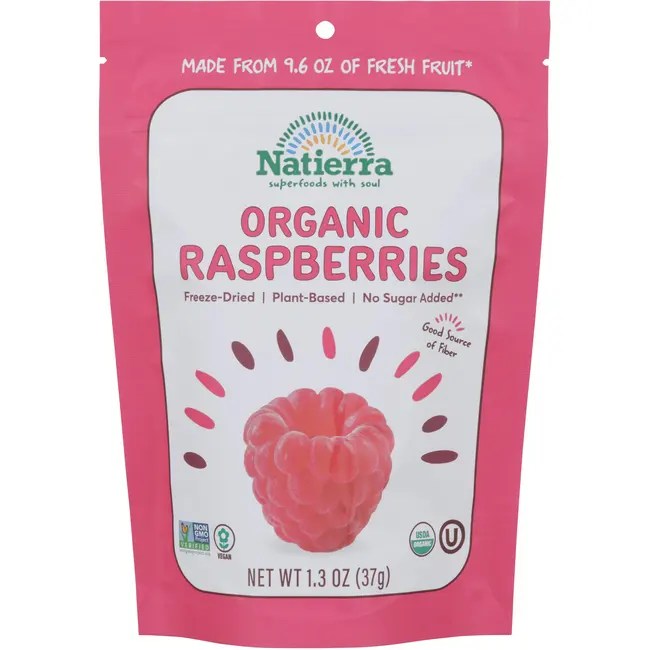 Nature's All Foods Organic FreezeDried Raspberries 1.3 oz Pkg