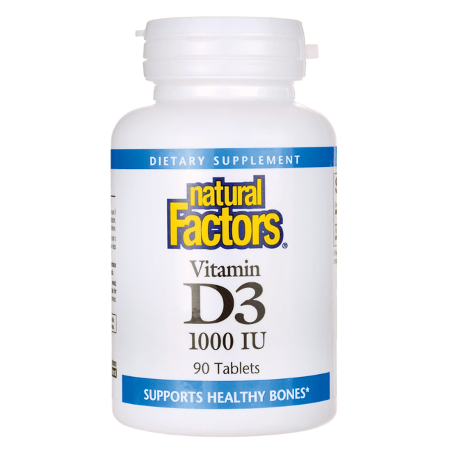 Natural Factors Vitamin D3 1,000 IU 90 Tabs Swanson Health Products