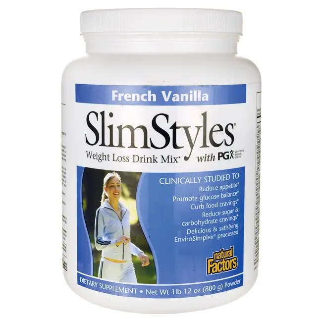 Natural Factors SlimStyles Meal Replacement with PGX Vanilla 1 lb 12 oz