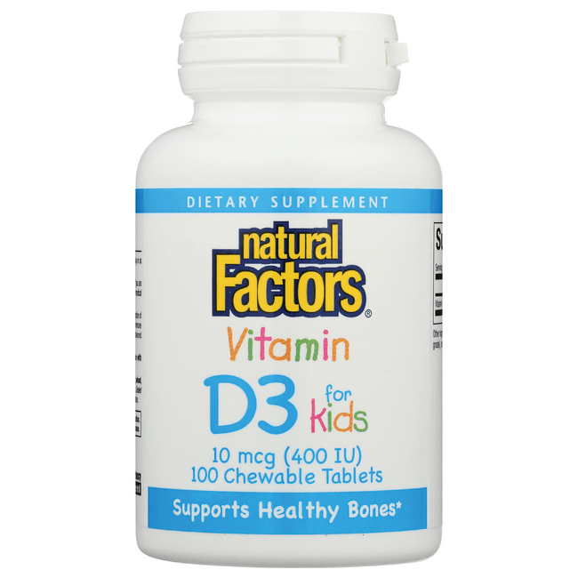Natural Factors Vitamin D3 400 IU 100 Chwbls Swanson Health Products