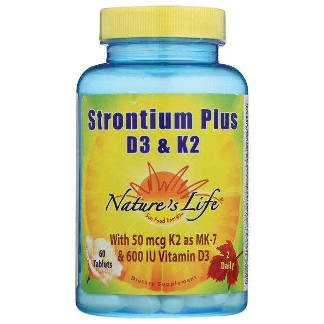 Nature's Life Strontium Plus D3 & K2 60 Tabs Swanson Health Products