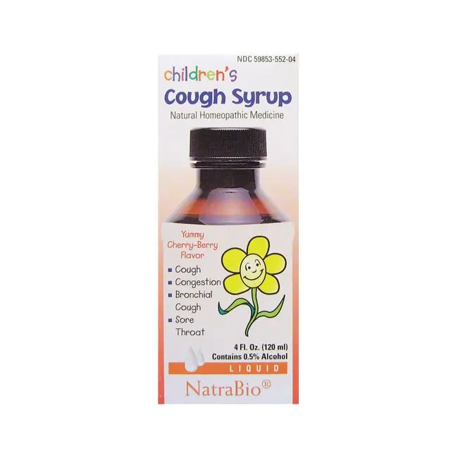 NatraBio Children's Cough Syrup CherryBerry 4 fl oz Liquid Swanson®