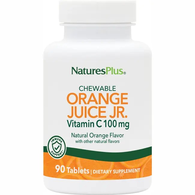 Nature's Plus Orange Juice Jr. Chewable Vitamin C 100 mg 90 Tabs