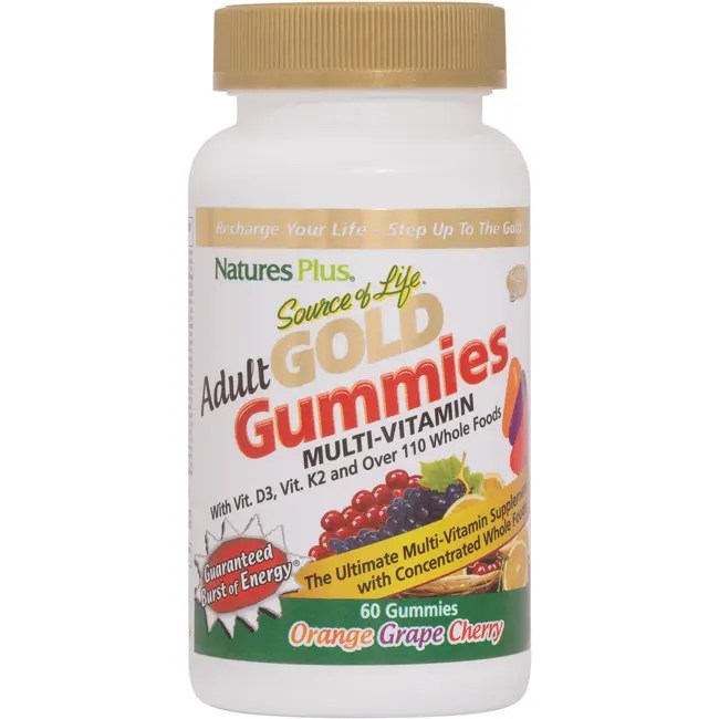Nature's Plus Source of Life Adult Gold MultiVitamin Gummies 60