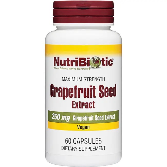 NutriBiotic Grapefruit Seed Extract Maximum Strength 250 mg 60 Caps