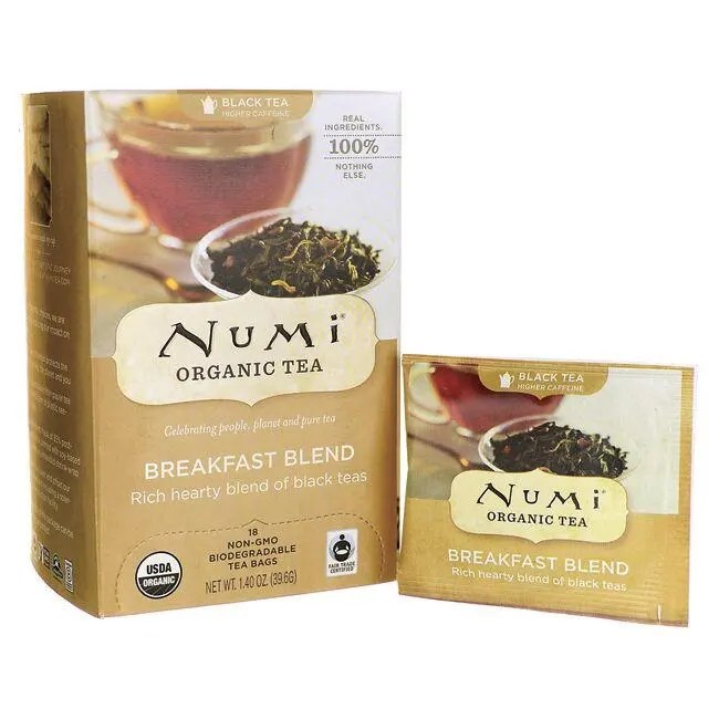 Numi Organic Tea Black Tea Breakfast Blend 18 Bag(s) Swanson Health