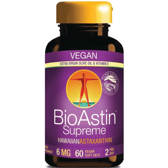 Nutrex Hawaii BioAstin Supreme Hawaiian Astaxanthin 60 Veg Sgels