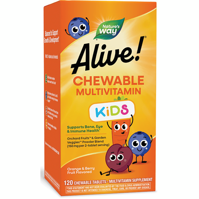 Nature's Way Alive! Children's MultiVitamin Orange & Berry 120 Chwbls