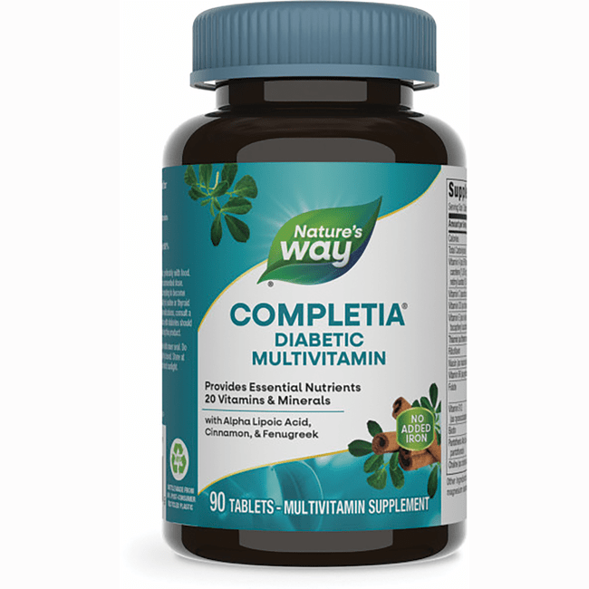 Nature's Way Completia Diabetic Multivitamin Iron Free 90 Tabs